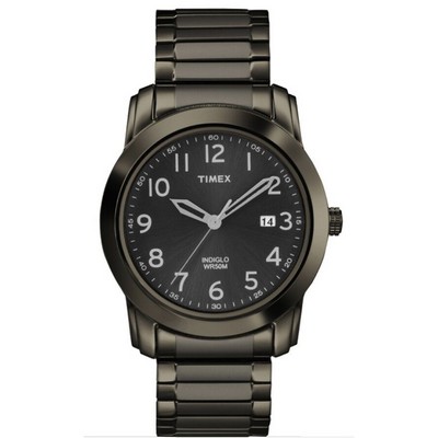 Timex® Mens Gray Expansion Band Gray Dial
