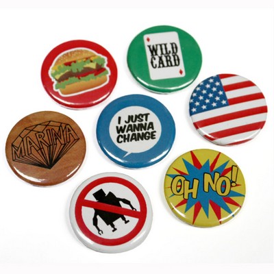 2 9/16" Round Shaped Tin Button