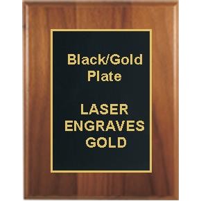 Cherry Plaque 8" x 10" - Black/Gold 6" x 8" Designer Plate