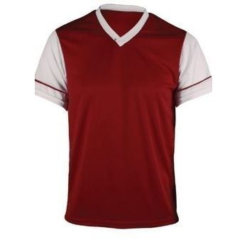 Youth Cooling Interlock V-Neck Soccer Jersey Shirt w/Contrasting Sleeve