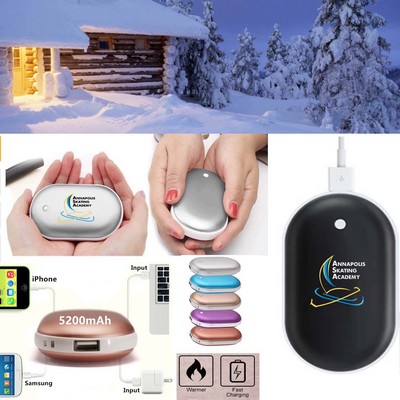 iBank ® Rechargeable Hand Warmer + 5200mAh Power Bank Charger