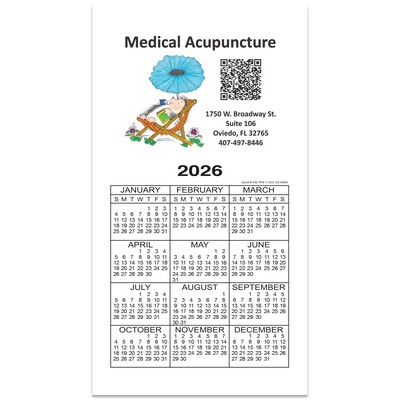 Calendar Card w/Repositionable Tape on Back (5"x9")