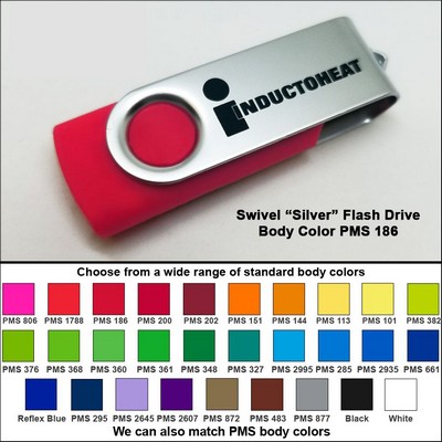 Swivel Flash Drive - 1 GB Memory - Body PMS 186