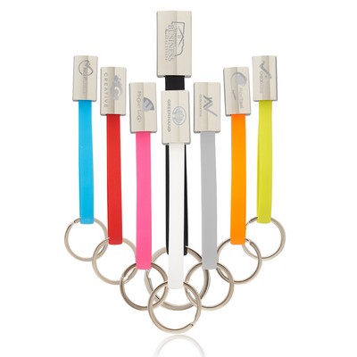 Keychain Dual USB Charging Cable