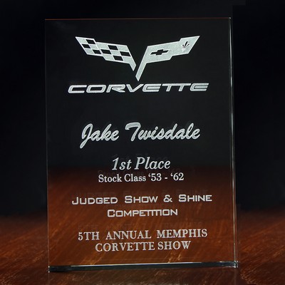 Small Vertical Crystal Wedge Award