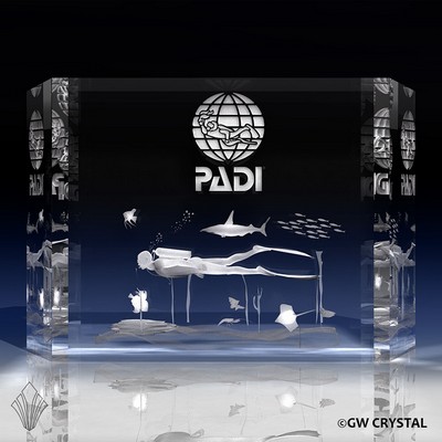 Ellis Series Crystal Award (5 ½" x 7 ½" x 3 ½")