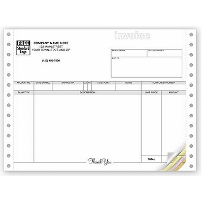 Laser Continuous Invoices - Classic (2 Part)