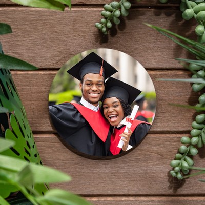 375" Round Cork Back Photo Coasters