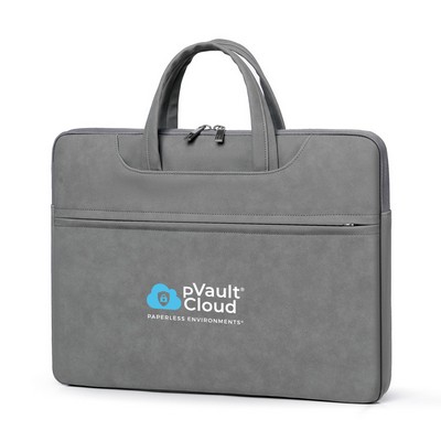 15" Laptop Messenger Bag , Leather Waterproof Shockproof Briefcase Ideal for Office Business