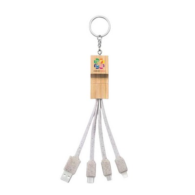 Eco-Friendly 3" 1 USB Charging Cables with Phone Stand