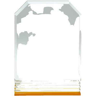 Diamond-Carved Acrylic Award with Gold Tint