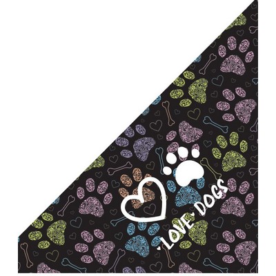 USA Made Novelty Theme Pet Bandanna Triangles Med-LG 100% Cotton 22"x22"x29" 19 Pre-Printed Designs