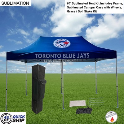 48 Hr Quick Ship - 20' Premium Sublimated Tent Kit, Includes Premium 40mm Aluminum Frame