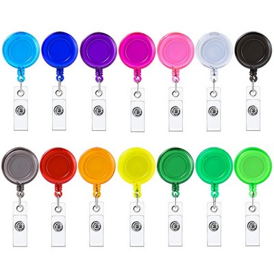 24" Retractable Badge Reel with 360° Swivel Alligator Clip