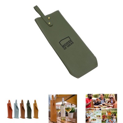 Reusable PU Leather Wine Tote Bag