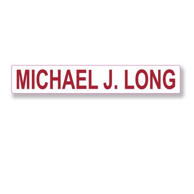 Decal On White Vinyl Material - Laminated For Extended Outdoor Use (8"X2.5")