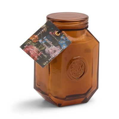 Botanica 8 Oz Amber Glass - Leather & Smoke