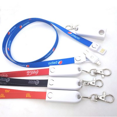 3 in 1 Lanyard USB Cable