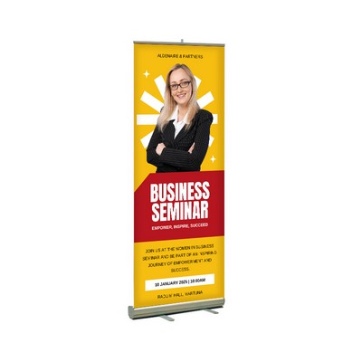 33"W x 80"H Monza Retractable Banner Stand Kit, Vinyl