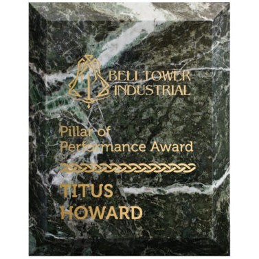 Green Marble Plaque (7" x 9")