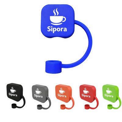 Reusable Square Silicone Straw Topper for 10mm Straws