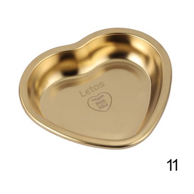 Stainless Steel Heart Shaped Large Size Plate