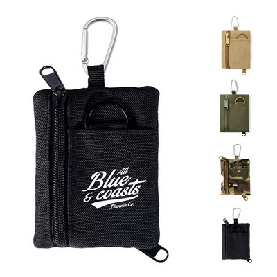 Mini Polyester Wallet with Carabiner