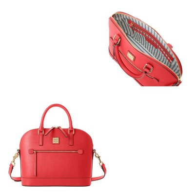 Dooney & Bourke Tomato Saffiano Domed Zip Satchel