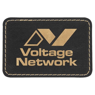 Rectangle Leatherette Patch with Adhesive