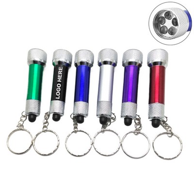 Custom Mini Aluminum Alloy Bright LED Flashlight Keychain