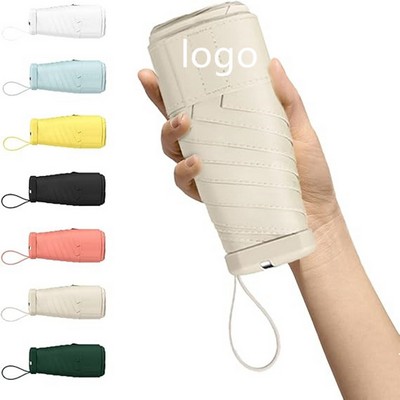Mini floding UV Umbrella Lightweight Portable Parasol Windproof for people