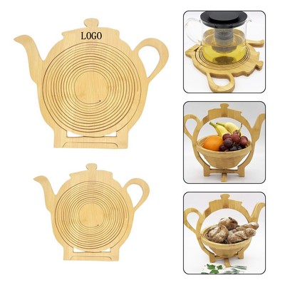 Bamboo Fruit Foldable Storage Basket