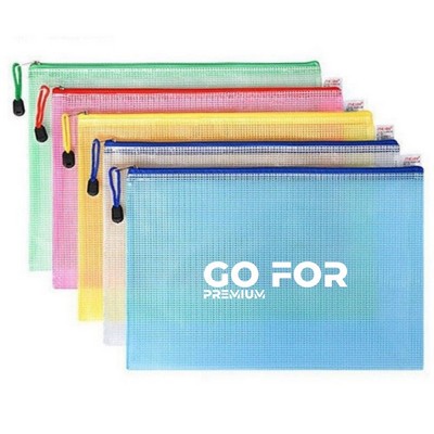 A4 Waterproof Zipper File Pouch Bag