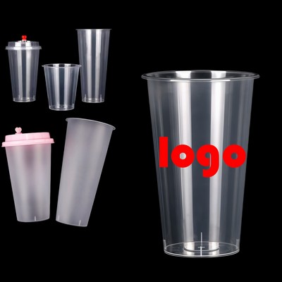 Clear PP Disposable Cups (Cold Drinks, Multi Sizes with Lids)