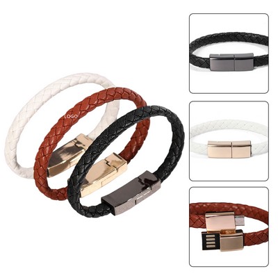 Leather Cable Bracelet