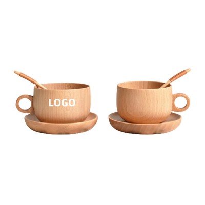 Wooden Coffee Cup 3-Piece Set