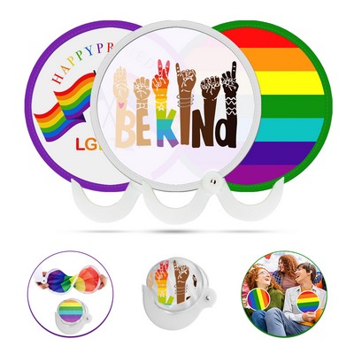 Custom LGBT Patterns Collapsible Handheld Fans