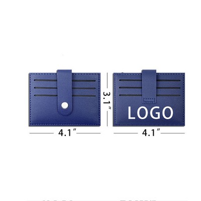 4" x 3" Double Slim PU Anti Theft Credit Wallet with Card Slots