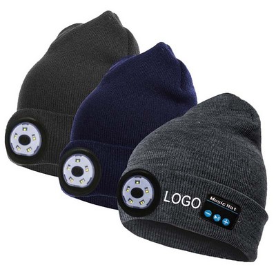 Wireless Headlamp Cap with Warning Light