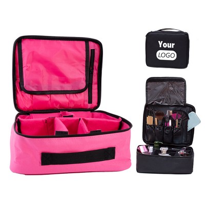 Travel Makeup Storage Brush Slots Adjustable Dividers