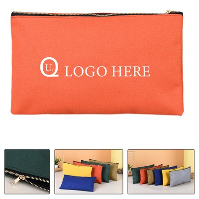 Multipurpose Canvas Pouch W/ Metal Zipper
