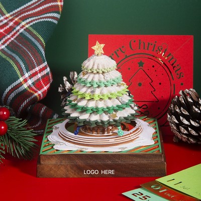 3D Pop-Up Christmas Tree Desk Calendar & Notepad