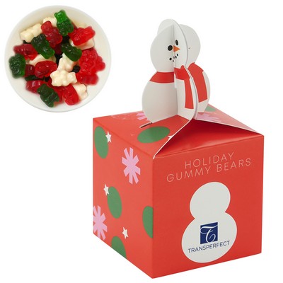 Snowman Jolly Top Treat Collection Box with Holiday Gummy Bears