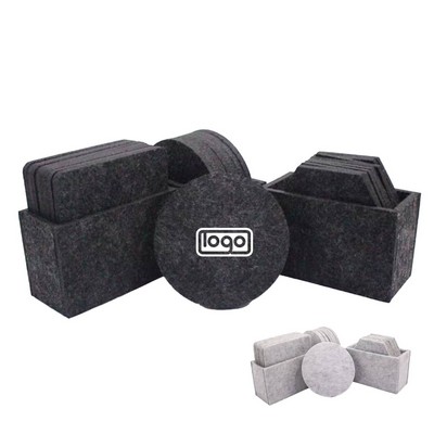 8-piece Felt Drink Coaster Set