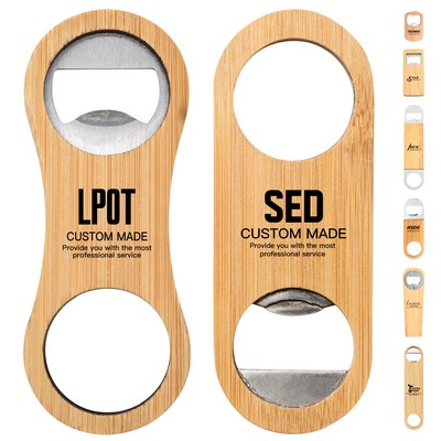 420 Stainless Steel Wooden Handle Bottle Opener