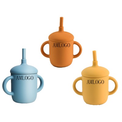 Silicone Sippy Cup with Straw