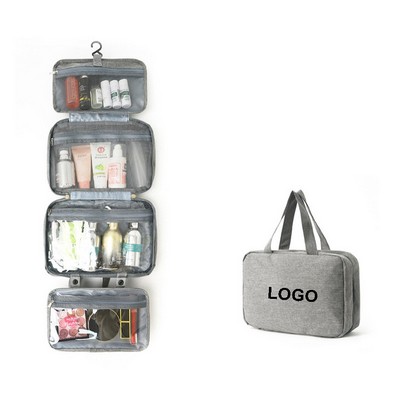 Dry-wet Separation Toiletry Bag Cosmetic Bag with hanging hook