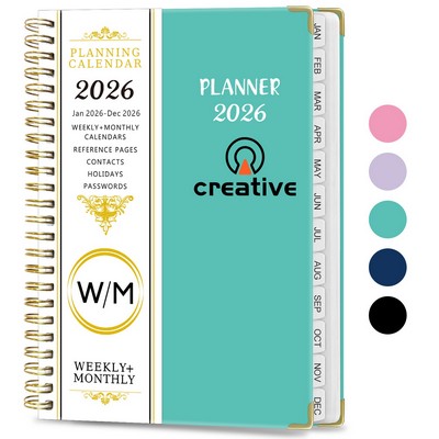 2026 A5 Spiral-Bound Weekly & Monthly Planner