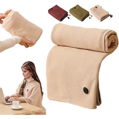 Portable Heated Shawl,Cordless Heated Blanket Shawl Wraps With 1pcs 10000mAh Power Bank Charger