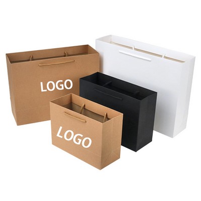 Custom Recyclable Cardstock Gift Bag w/ Ribbon Handles